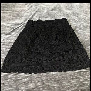 Elegant Black Lace Mini Skirt